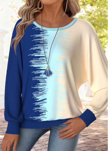 women clothes image of Multi Color Tummy Coverage Geometric Print T Shirt