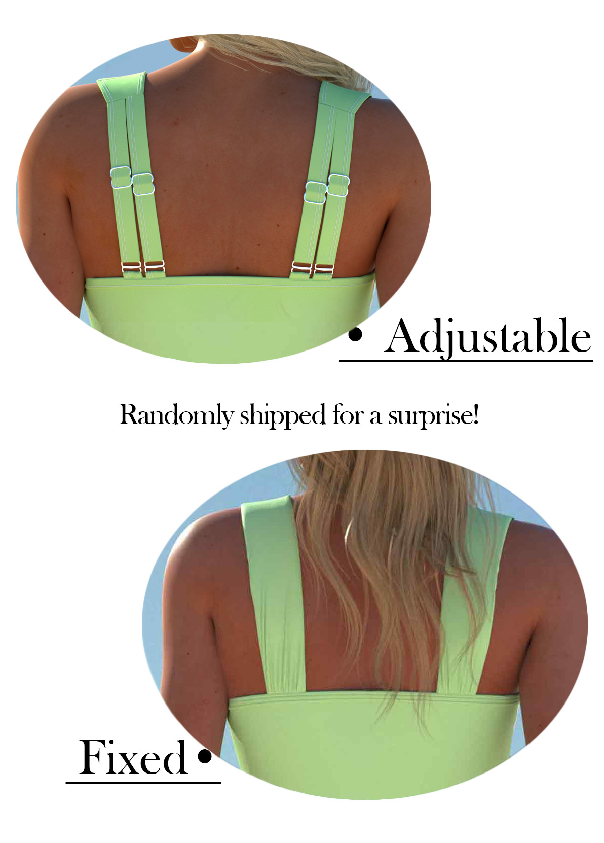 Surplice Mid Waisted Floral Print Light Green Tankini Set | picture 