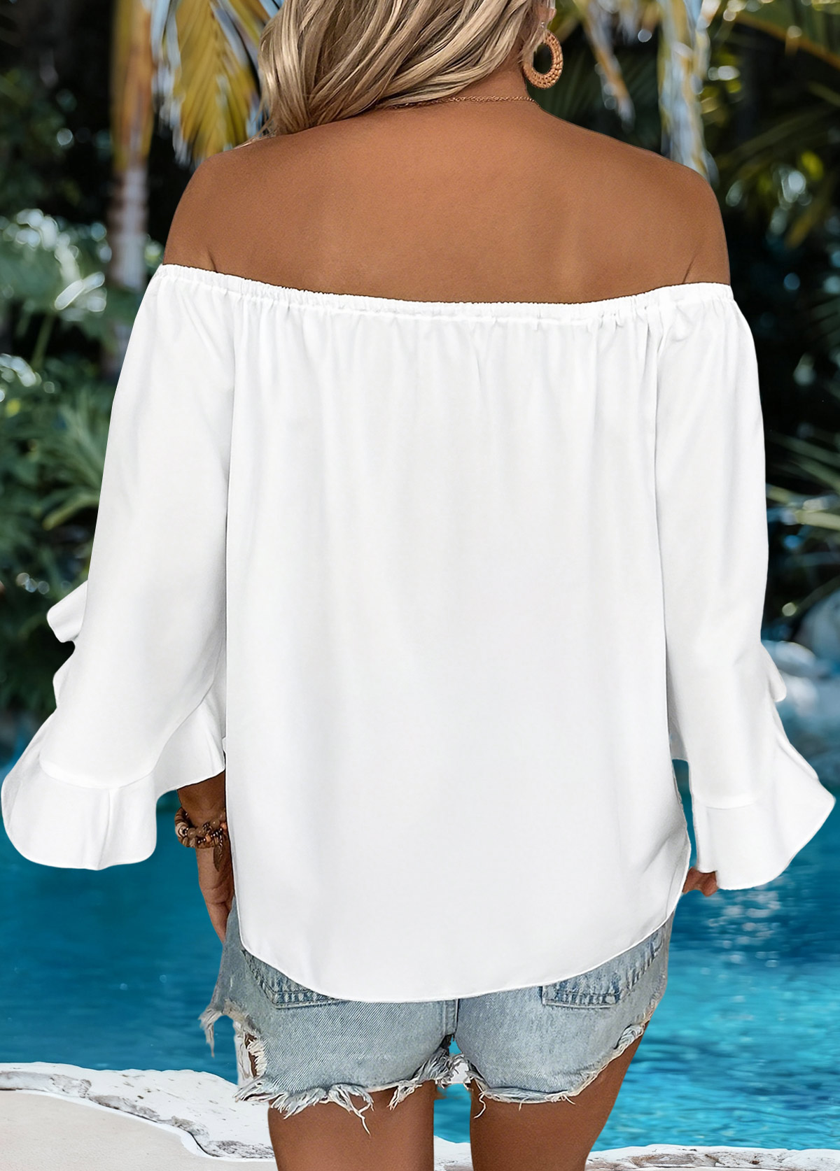 Raw White Tummy Coverage Half Sleeve T Shirt | picture 