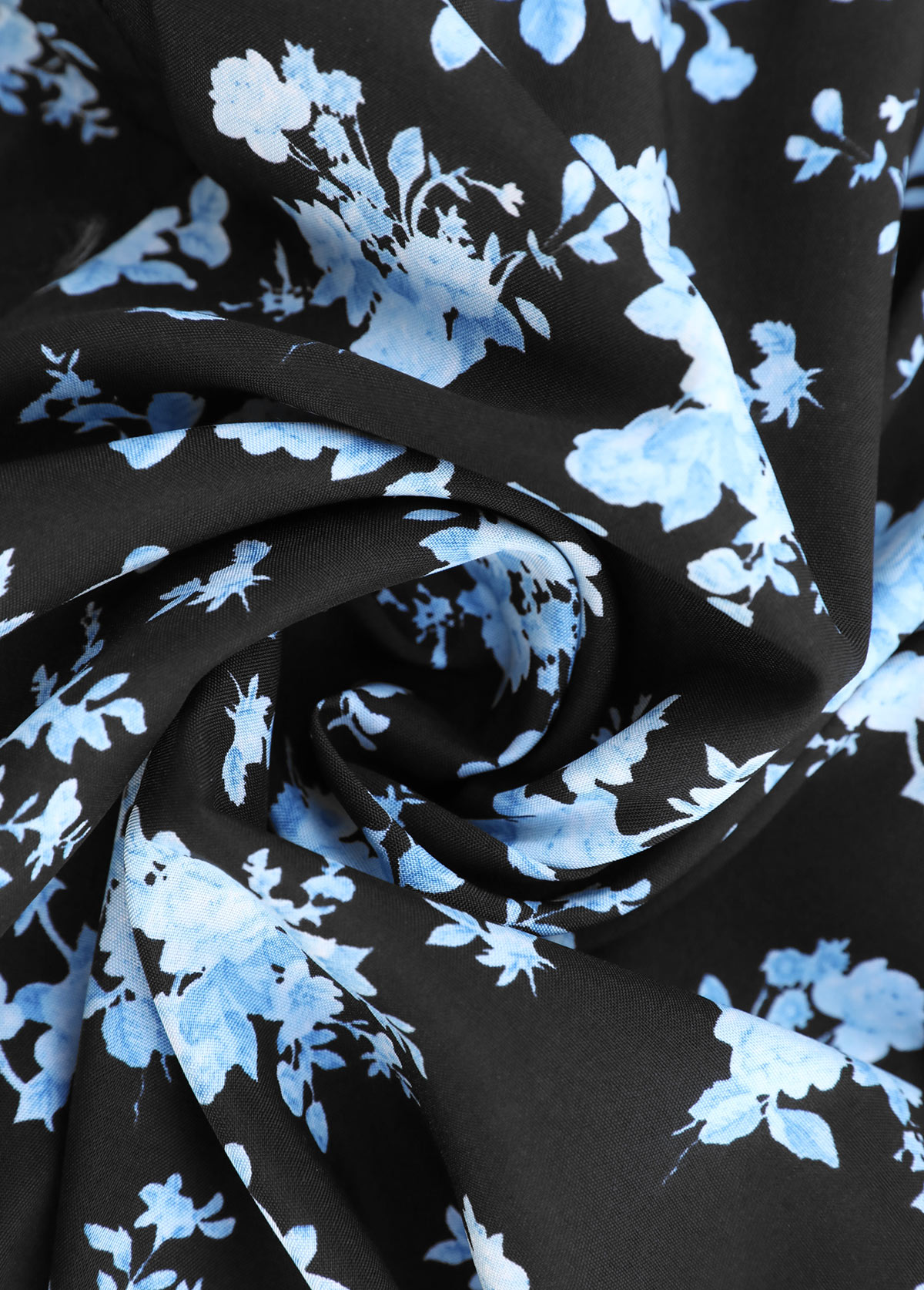 Black Flowy Ditsy Floral Print Wide Leg Pants | picture 