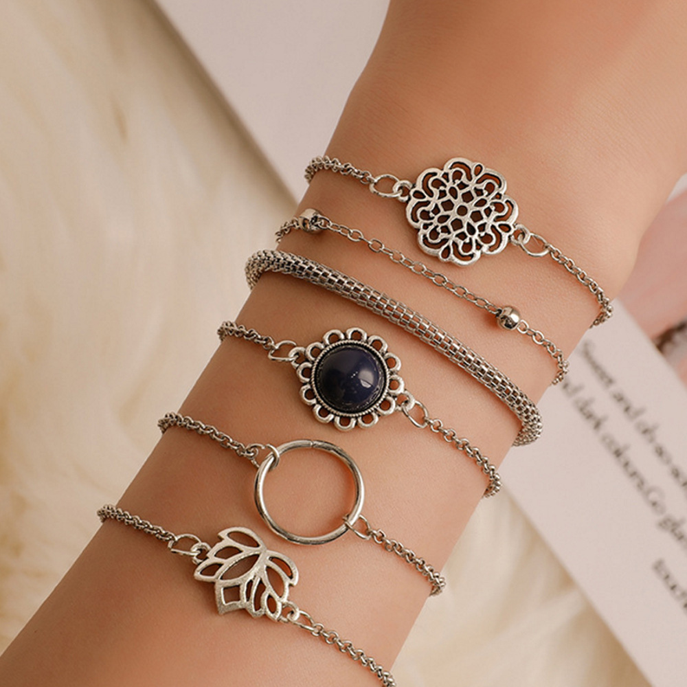 Silver Color Alloy Hollow Design Bracelets | picture 