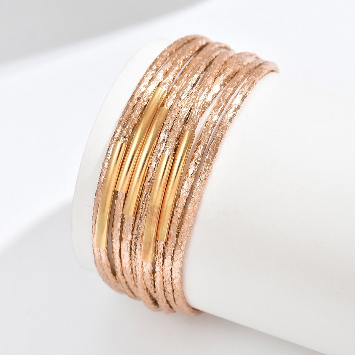 Golden Color Iron Multi Layered Bangle | picture 