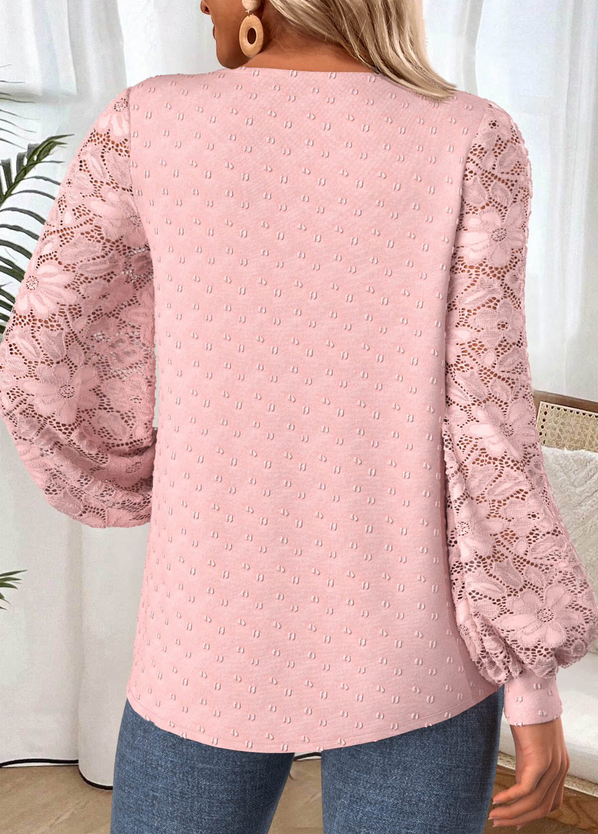 Light Pink Tummy Coverage Long Sleeve T Shirt | picture 