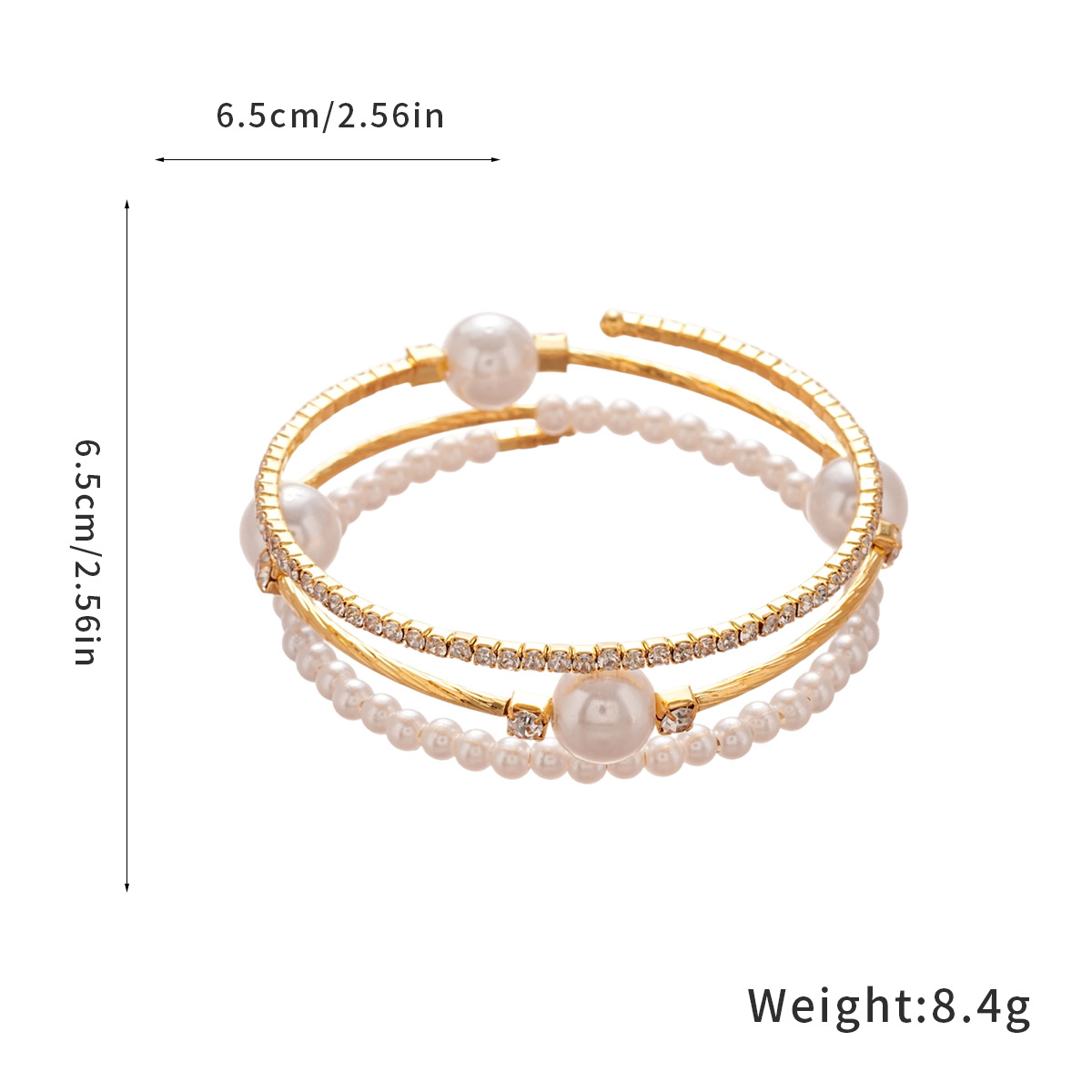Golden Pearl Round Beaded Design Bangle | picture 
