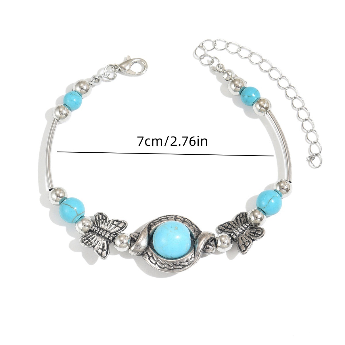 Mint Green Butterfly Alloy Detail Bracelet | picture 