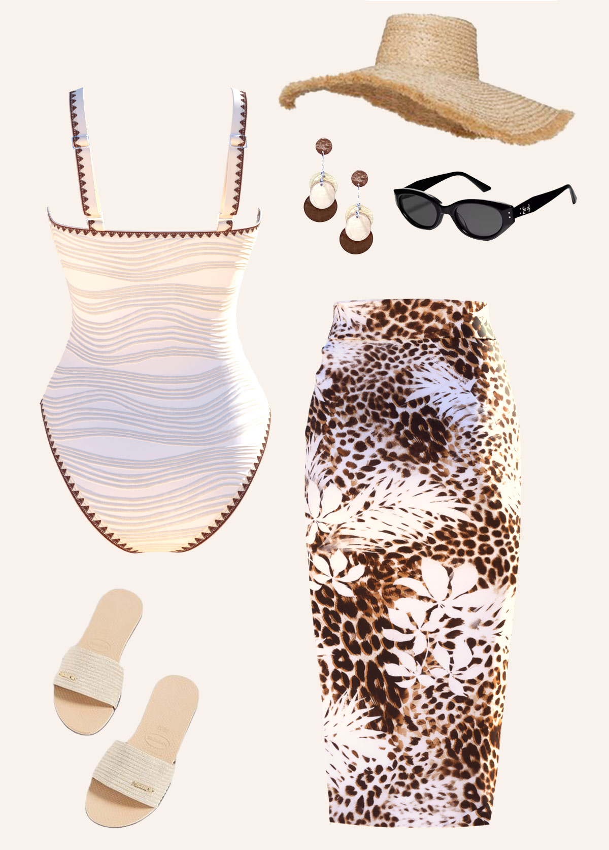 Tummy Coverage Leopard One Piece Swimwear and Cover Up | picture 