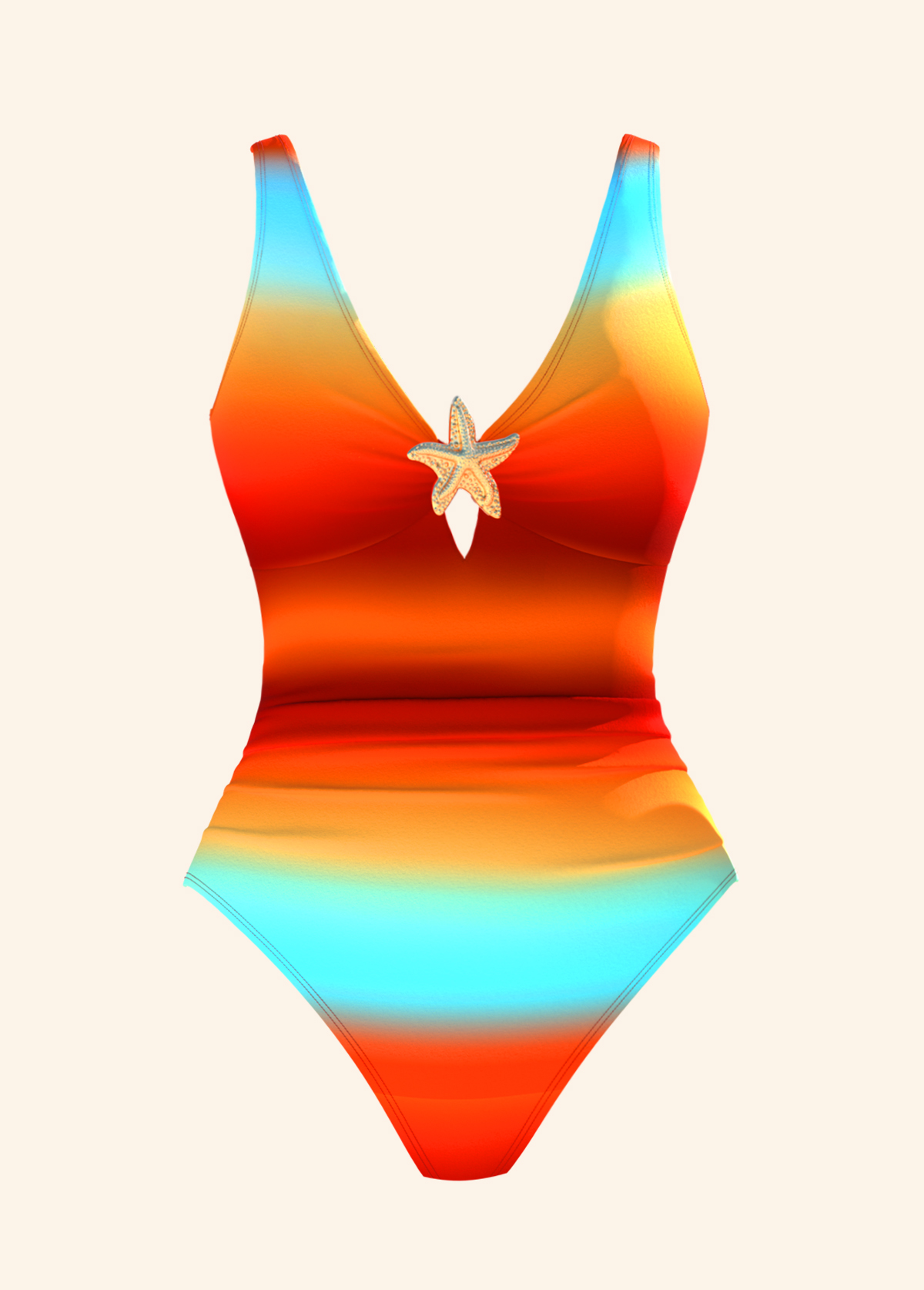 Pull On Ombre One Piece Swimwear and Sarong | picture 