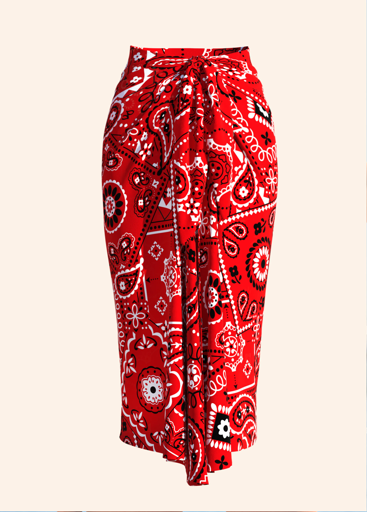 Pull On Paisley Print One Piece Swimwear and Sarong | picture 