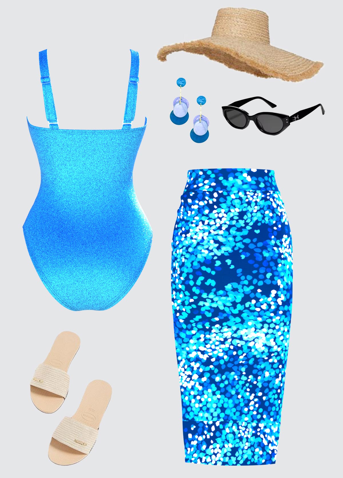 Tummy Coverage Graffiti Print One Piece Swimwear and Sarong | picture 