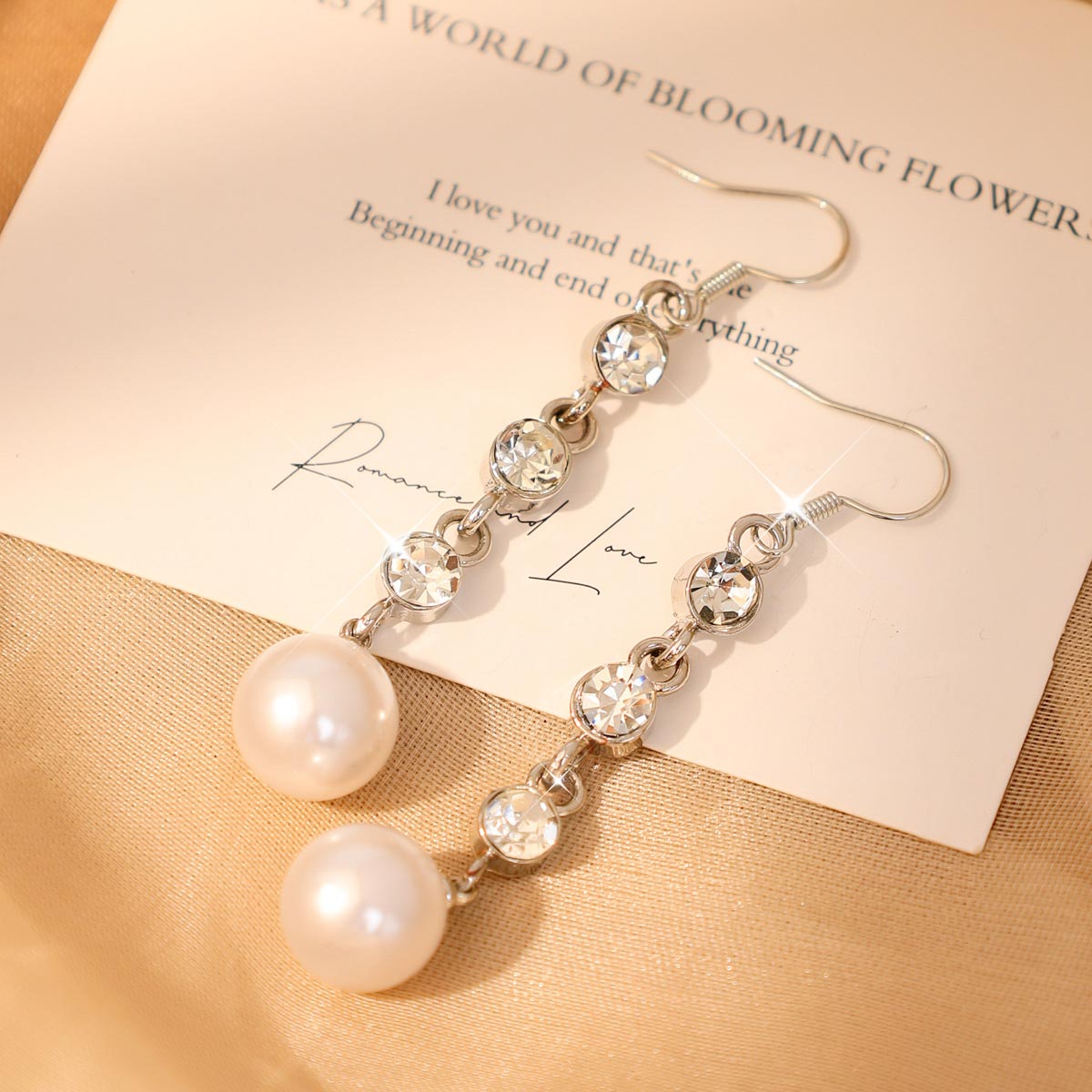 Silver Color Round Alloy Detail Earrings | picture 