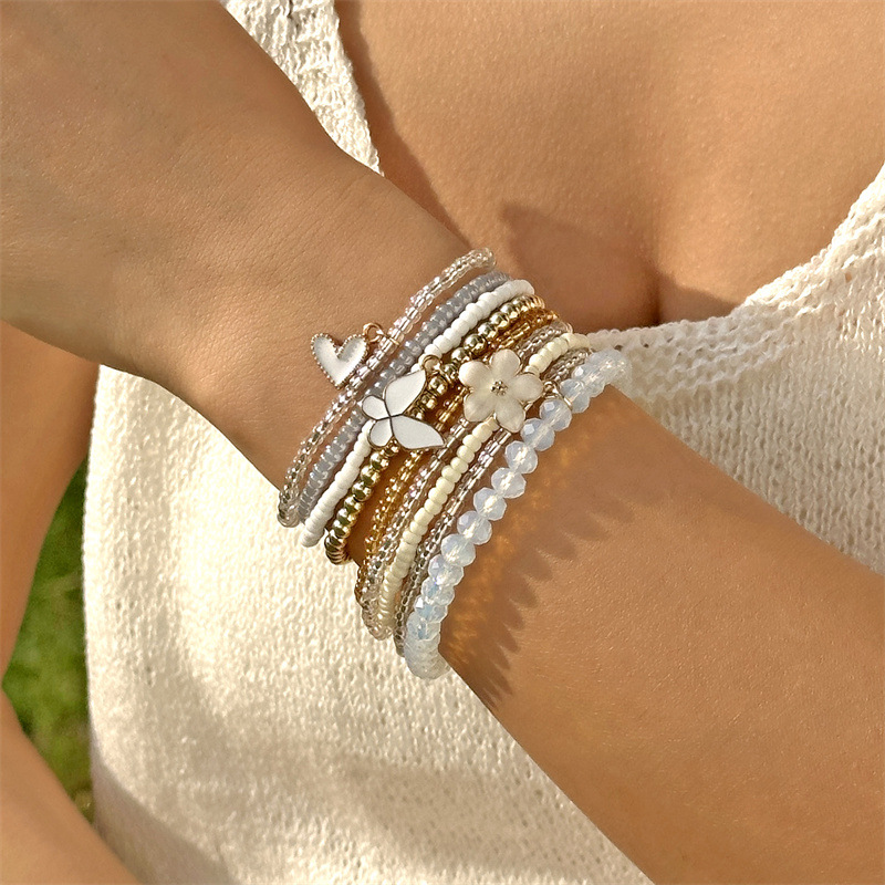 Beige Color Butterfly Seed Beads Bracelets | picture 