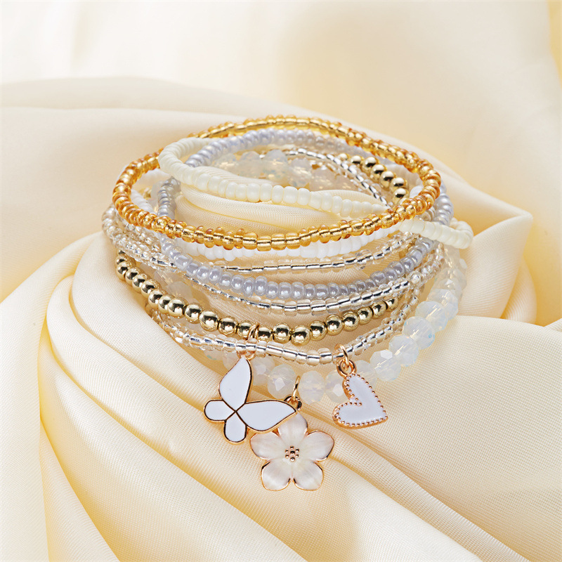 Beige Color Butterfly Seed Beads Bracelets | picture 