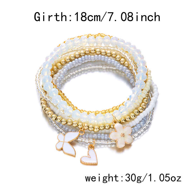 Beige Color Butterfly Seed Beads Bracelets | picture 