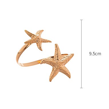 Golden Color Starfish Metal Detail Bangle | picture 