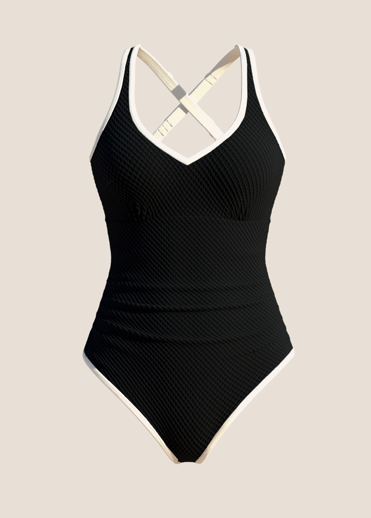 Tummy Control Floral Print Black One Piece Swimwear | picture 