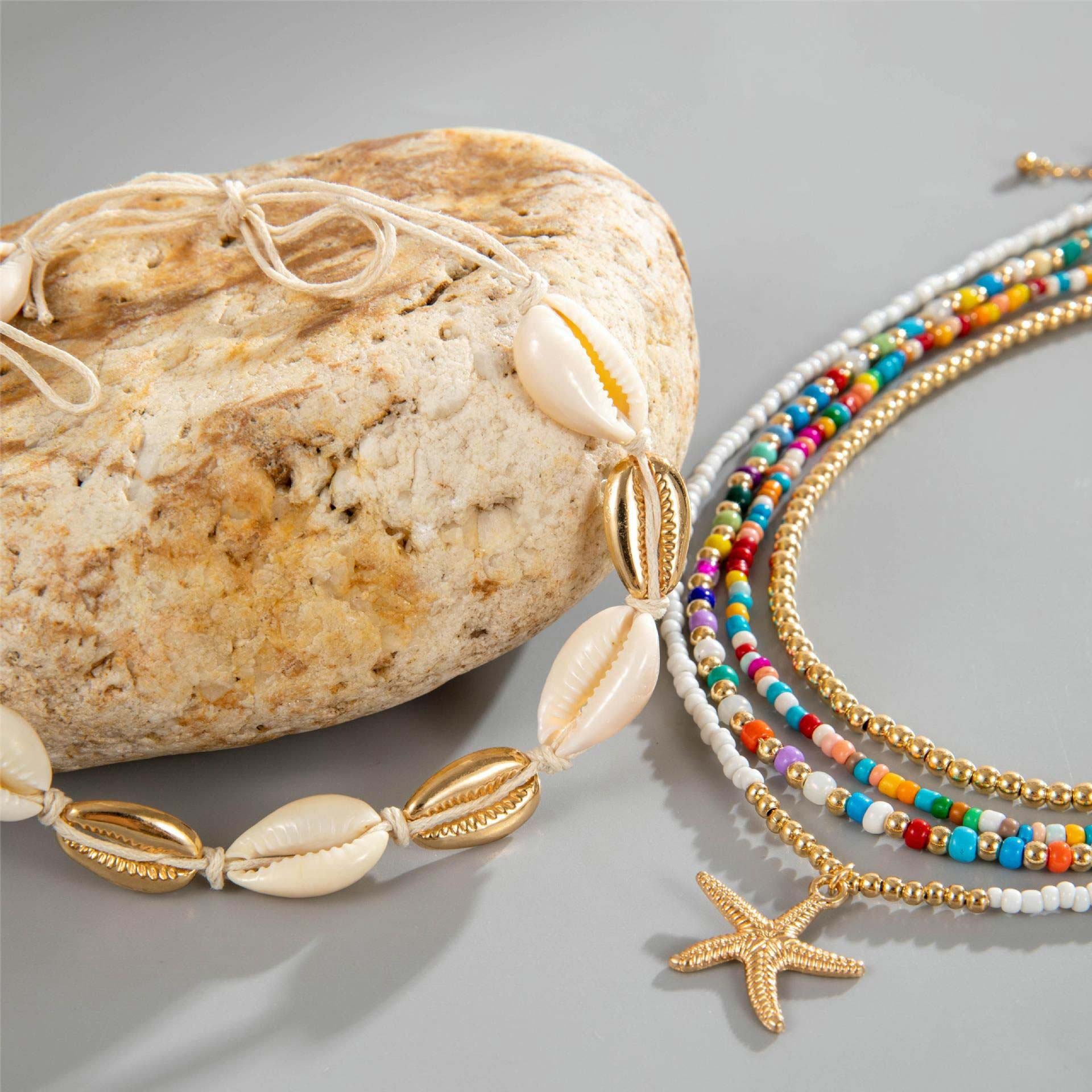 Multi Color Shell Seed Beads Necklaces | picture 