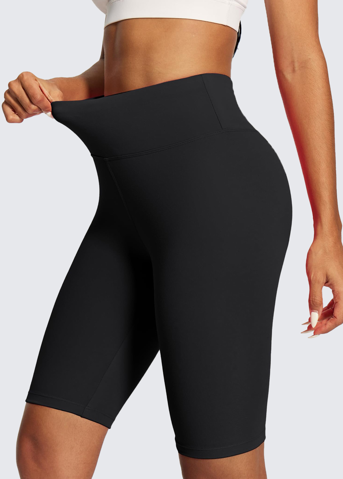 Black Antistatic Fitted UV-Resistant Sports Shorts | picture 