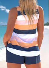 Cut Out Striped Multi Color Tankini Set | thumb picture 