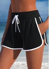 Mid Waisted Detail Green Beach Shorts
