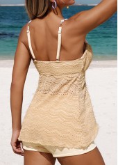 Tummy Coverage Mid Waisted Black Tankini Set | thumb picture 