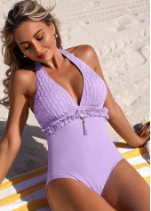 Tummy Control Light Purple One Piece Swimwear | thumb picture 