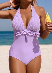 Tummy Control Light Purple One Piece Swimwear | thumb picture 