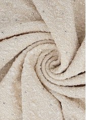 Light Camel Tummy Coverage Long Sleeve V Neck Blouse | thumb picture 