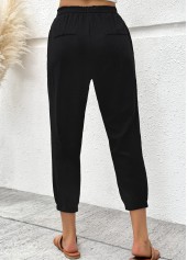 Black Jogger Elastic Waist High Waisted Pants | thumb picture 