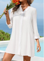 White V Neck Button Cover Up | thumb picture 