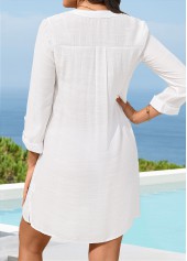 White V Neck Button Cover Up | thumb picture 