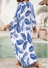 Pull On Leaf Print Blue Cover Up | thumb picture 