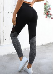 Black High Waisted Ankle Length Elastic Waist Leggings | thumb picture 