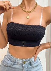 Black Lace Design Strapless Bandeau Bra | thumb picture 