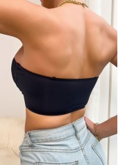 Black Lace Design Strapless Bandeau Bra | thumb picture 