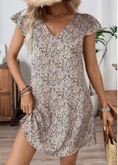 Multi Color Tummy Coverage Ditsy Floral Print Short Dress | thumb picture 