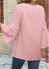 Pink Tummy Coverage 3/4 Sleeve Square Neck Blouse | thumb picture 
