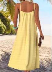 Light Yellow Tummy Coverage Maxi A Line Sleeveless Dress | thumb picture 