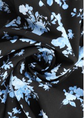 Black Flowy Ditsy Floral Print Wide Leg Pants | thumb picture 