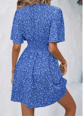 Blue Tummy Coverage Ditsy Floral Print Short Dress | thumb picture 