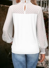 White Tummy Coverage Long Sleeve Turtleneck T Shirt | thumb picture 