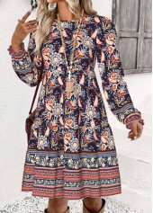 Multi Color Tummy Coverage Random Floral Print Short Dress | thumb picture 