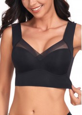 Black Color V Neck Detail Bra | thumb picture 