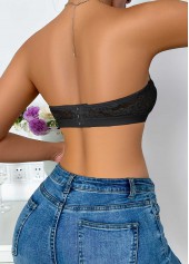 Black Strapless Lace Seamless Bandeau Bra | thumb picture 