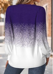 Purple Tummy Coverage Ombre Long Sleeve T Shirt | thumb picture 