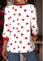 Red Tummy Coverage Valentine's Day Print T Shirt | thumb picture 