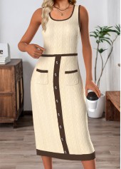 Light Camel Tummy Coverage Dress and Cover Up | thumb picture 