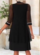 Black Tummy Coverage 3/4 Sleeve Dress and Cardigan | thumb picture 