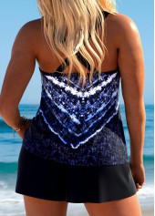 Tummy Coverage Mid Waisted Tie Dye Print Tankini Set | thumb picture 