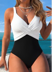 Criss Cross V-Neck One Piece Swimwear | thumb picture 