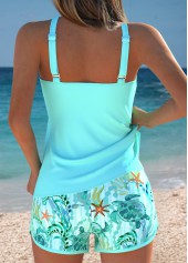 Tummy Coverage Mid Waisted Marine Life Print Tankini Set | thumb picture 